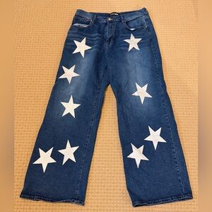Fashion Nova Jeans A Star Is Rising Baggy Stretch Jeans (Size 15)